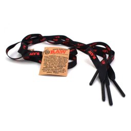 Sireturi bumbac Raw Black cu Poker 127cm