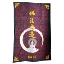 Decoratiune multifunctionala din bumbac Tapestries Black Leaf Buddha