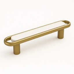 Maner metalic mobilier Lungo Deluxe Alb Auriu mat