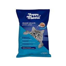 Hrana uscata pentru pisici, cu peste si legume, Happy Meow, 10 kg