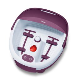 Cadita masaj pentru picioare cu infrarosu Beurer FB 21, 3 atasamente, Mentinerea temperaturii, Pana la marimea 49, Alb/Violet