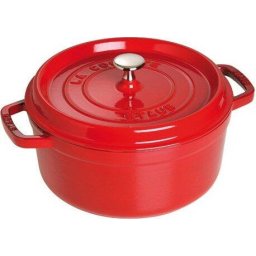 Staub Round Cocotte, 26cm cast iron, cherry