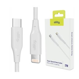 Cablu de date si incarcare AUC-02 USB-C to Lightning 27W 1m Alb
