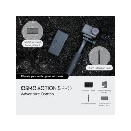 Osmo Action 5 Pro, Senzor CMOS de 40MP 1/1.3″, Negru