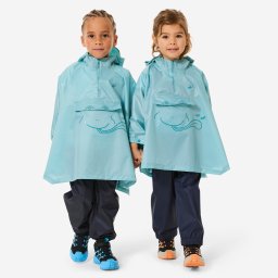 Poncho impermeabil Drumeție MH100 Albastru Copii