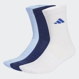 Set 3 perechi șosete căptușite până la jumătatea gambei ADIDAS Albastru-Alb