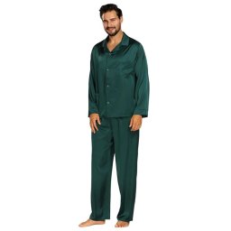 Set din satin Lukas verde