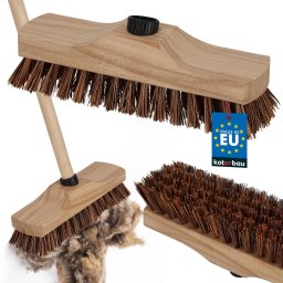 Perie, mătură din lemn pentru podele, peri naturali