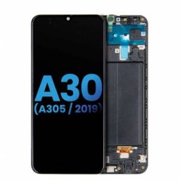 Display cu touchscreen si rama Samsung Galaxy A30 A305F OLED Negru