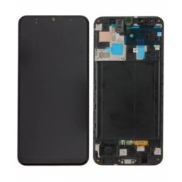 Display cu touchscreen si rama Samsung Galaxy A50 A505 OLED Negru