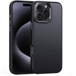 Husa Carbon Fiber Apple iPhone 16 Pro Max Neagra