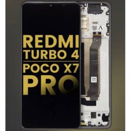 Display cu touchscreen si rama Xiaomi Redmi Turbo 4 Negru OEM