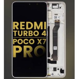 Display cu touchscreen si rama Xiaomi Redmi Turbo 4 Argintiu OEM