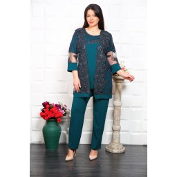 Compleu Elegant din 3 piese Fiesta Verde deschis