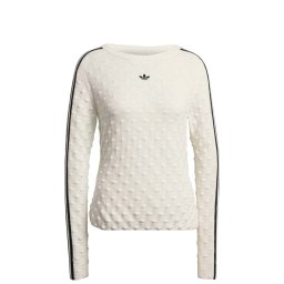 ADIDAS Bluză Slim Ls Tee White