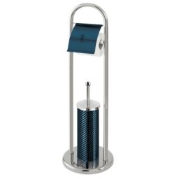 Perie wc, cu suport pentru hartie igienica, berlinger haus, aquamarine colection, bh6546