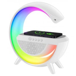 SPYpro Lampă LED cu cameră Wi-Fi ascunsă, difuzor Bluetooth și încărcător wireless