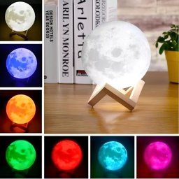 Lampa LED 3D Luna XL 15cm 16 Culori cu Telecomanda