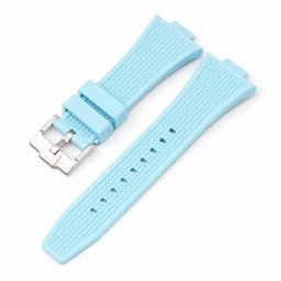 Curea silicon bleu pentru Tissot PRX de 40mm diametru