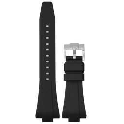 Curea silicon lină, neagră pentru Tissot PRX de 35/40mm diametru