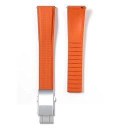 Curea cauciuc FKM Premium portocalie, pentru Breitling Avenger, telescop QR 21mm