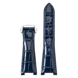 Curea piele deployant albastru navy tip OMEGA 14mm pentru Constellation Master Chronometer