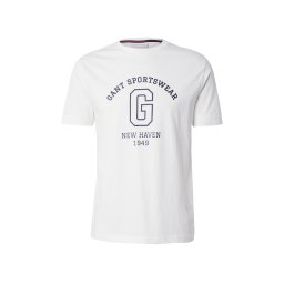 GANT Tricou negru / alb