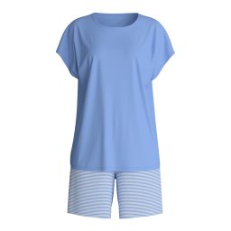 CALIDA Pantaloni scurți albastru deschis / alb