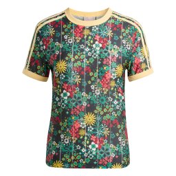 ADIDAS ORIGINALS Tricou 'Adidas Originals x Liberty London' galben / verde smarald / roșu / negru