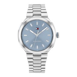 TOMMY HILFIGER Ceas analogic 'GEORGIA' opal / roșu / argintiu / alb