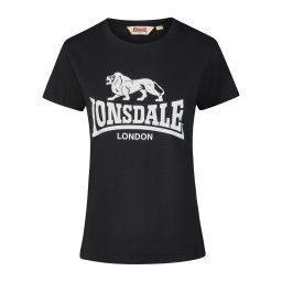 LONSDALE Tricou ' COMBE ' negru / alb