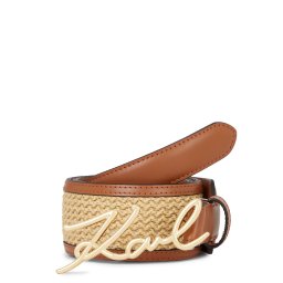 Karl Lagerfeld Curea maro / auriu