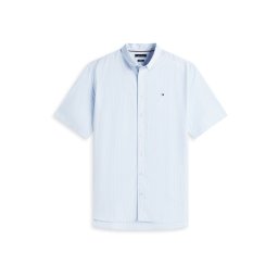 Tommy Hilfiger Big & Tall Cămașă 'FLEX' azuriu / alb