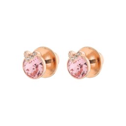 Swarovski Cercei auriu - roz / rosé / transparent