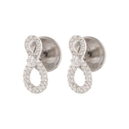 Swarovski Cercei argintiu / transparent