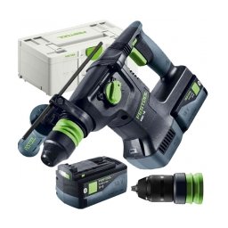 Festool - KHC 18 5,0 EBI-Plus - Rotopercutor SDS-Plus cu 2 acumulatori si incarcator, Li-Ion, 18 V, 5 Ah, 2.6 J, mandrina interschimbabila, valiza speciala, accesorii