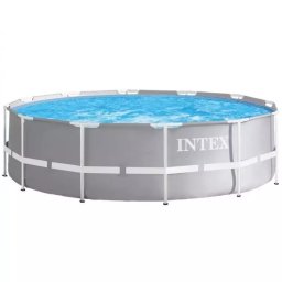 Intex: MetalPrism Piscină cu cadru metalic cu pompă de filtrare - 366 x 99 cm