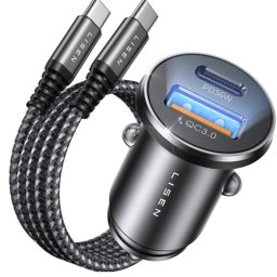 YL0223080047, USB + USB-C, cablu inclus, negru/albastru