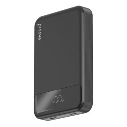 Baterie externa Wireless Hoodman 10000mAh 20W PD + FQI 1 x QI - 1 x USB-C Negru