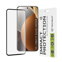 Folie pentru Xiaomi Redmi Note 15 Pro+ 5G / Poco M8 Pro 5G - Techsuit 111D Full Cover / Full Glue Glass / 3D Curved Screen - Black