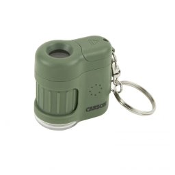 Microscop de buzunar Carson Safari MicroMini 20X Zoom LED + UV cu Breloc