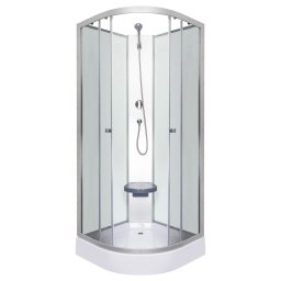 Cabină de duș Evora White 90 cu cădiță de duș, 90x90x205 cm