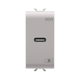 Priza USB tip C 1M PD 30W Gewiss Chorus bej satinat MAT GW13415