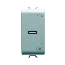 Priza USB tip C 1M PD 30W Gewiss Chorus titan GW14415