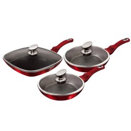 BERLINGER HAUS BH/6189 Metallic Line Burgundy Edition Tigaie set 6db-os