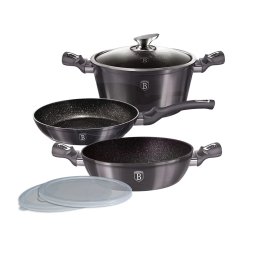 BERLINGER HAUS BH/6905 Metallic Line Carbon Edition Set vase 6 cu părţi
