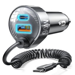 Incarcator pentru Masina, USB, USB-C, 90W - Lisen (YL0223120020) - Black