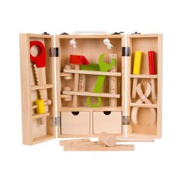 Set de unelte din lemn în valiză – 30 piese