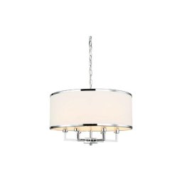 Open Design OR80216 - Candelabru suspendat pe lanț CASA 6xE14/15W/230V crem/crom lucios
