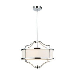 Open Design OR80902 - Lustră STESSO pe tijă, 4xE27/15W/230V, Ø 42 cm, crom/alb